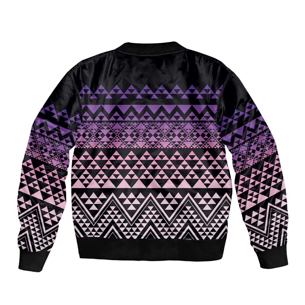 Maori Niho Taniwha Te Wheiao Bomber Jacket Waiporoporo LT7 - Polynesian Pride