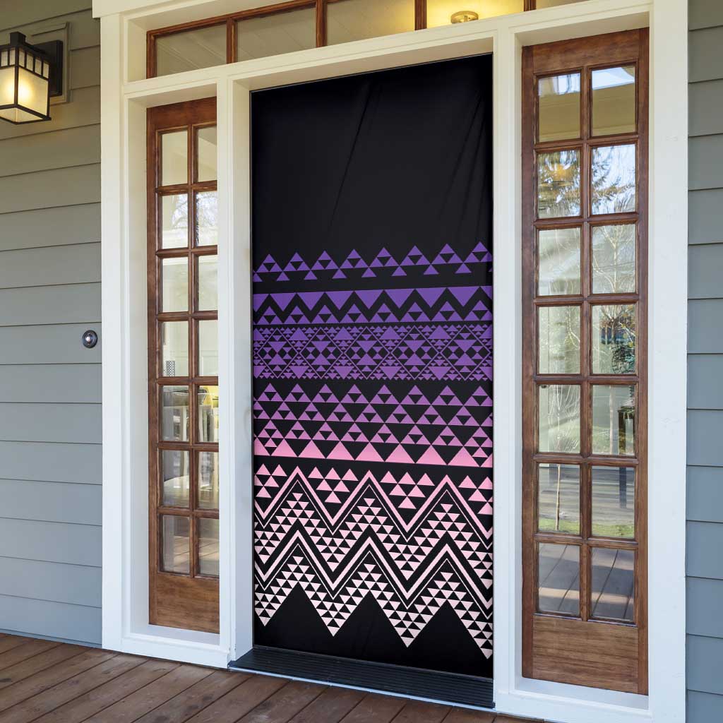 Maori Niho Taniwha Te Wheiao Door Cover Waiporoporo - Polynesian Pride