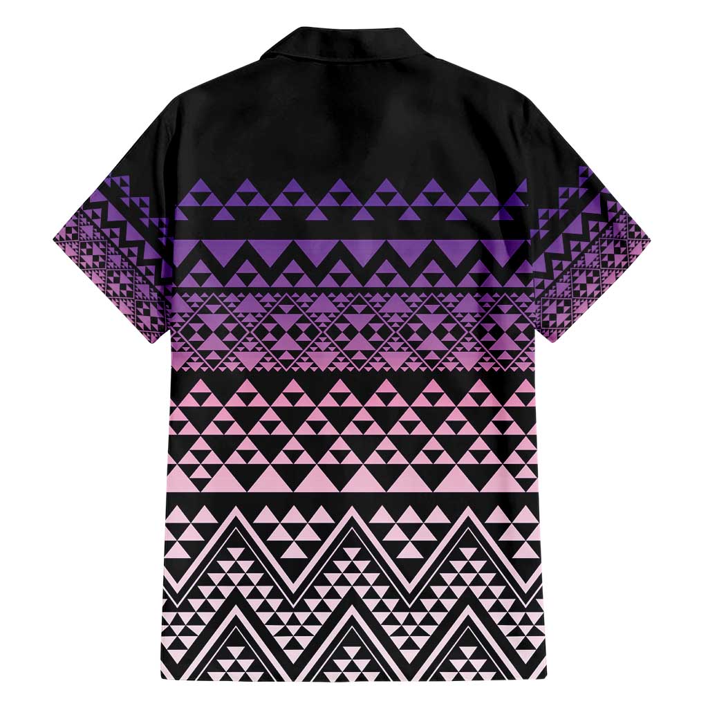 Maori Niho Taniwha Te Wheiao Family Matching Short Sleeve Bodycon Dress and Hawaiian Shirt Waiporoporo - Polynesian Pride