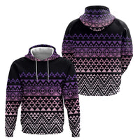 Maori Niho Taniwha Te Wheiao Hoodie Waiporoporo - Polynesian Pride