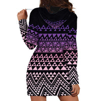 Maori Niho Taniwha Te Wheiao Hoodie Dress Waiporoporo - Polynesian Pride