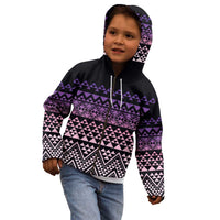 Maori Niho Taniwha Te Wheiao Kid Hoodie Waiporoporo - Polynesian Pride