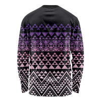 Maori Niho Taniwha Te Wheiao Long Sleeve Shirt Waiporoporo - Polynesian Pride