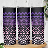 Maori Niho Taniwha Te Wheiao Skinny Tumbler Waiporoporo - Polynesian Pride
