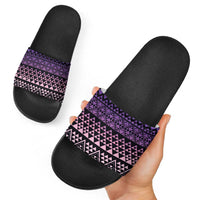 Maori Niho Taniwha Te Wheiao Slide Sandals Waiporoporo LT7 - Polynesian Pride