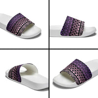 Maori Niho Taniwha Te Wheiao Slide Sandals Waiporoporo LT7 - Polynesian Pride