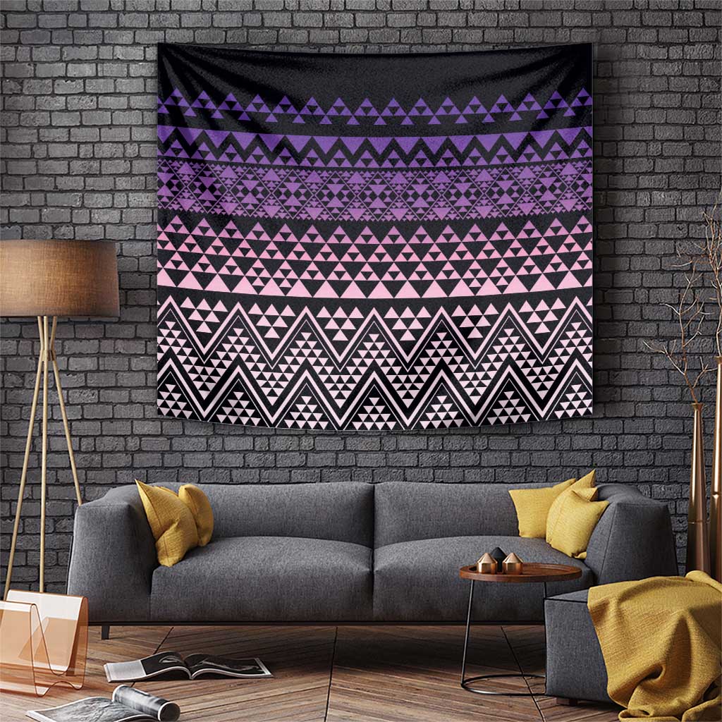 Maori Niho Taniwha Te Wheiao Tapestry Waiporoporo LT7 Purple - Polynesian Pride