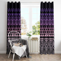 Maori Niho Taniwha Te Wheiao Window Curtain Waiporoporo LT7 - Polynesian Pride
