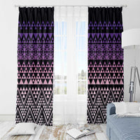 Maori Niho Taniwha Te Wheiao Window Curtain Waiporoporo LT7 - Polynesian Pride