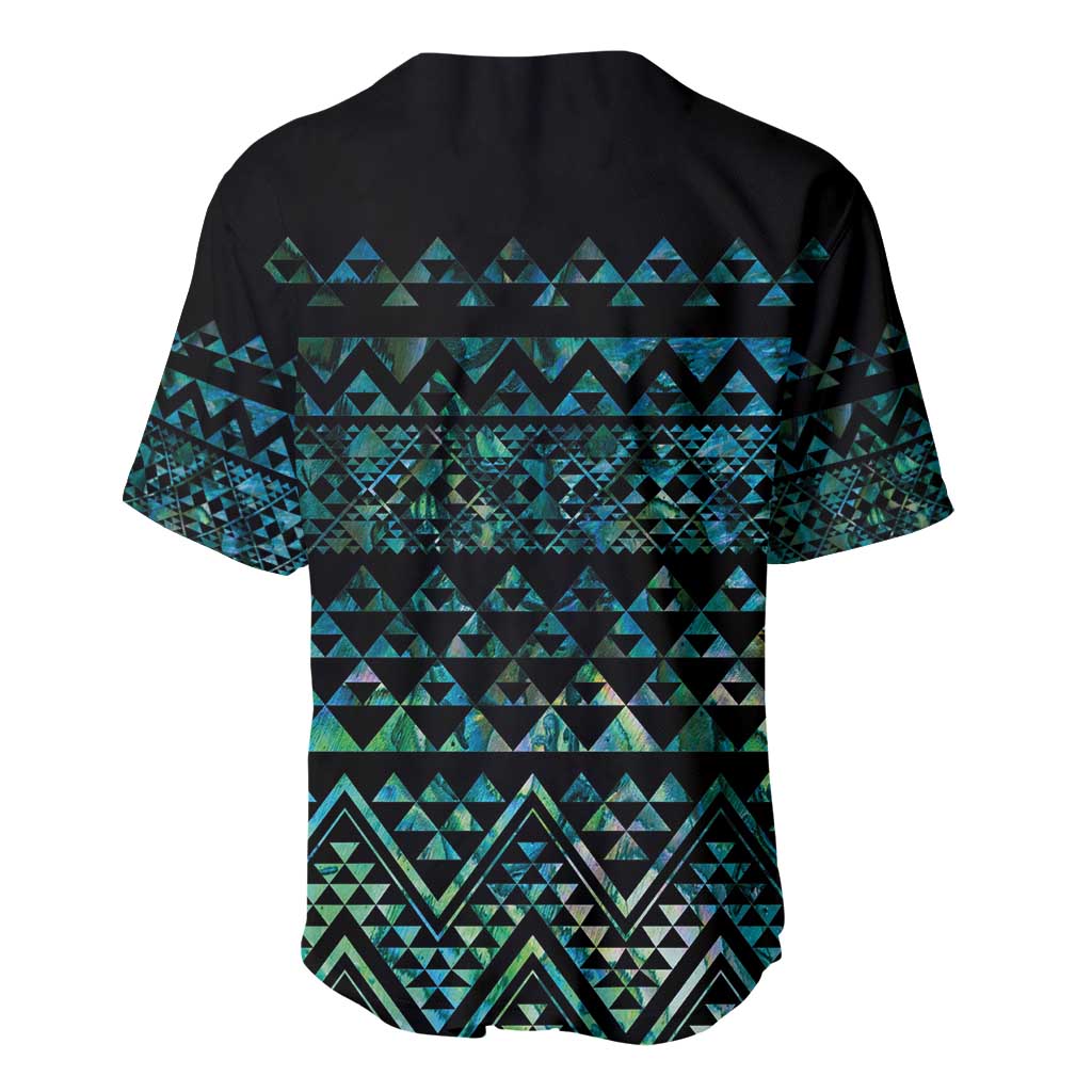 Maori Niho Taniwha Te Wheiao Baseball Jersey Paua Shell - Polynesian Pride