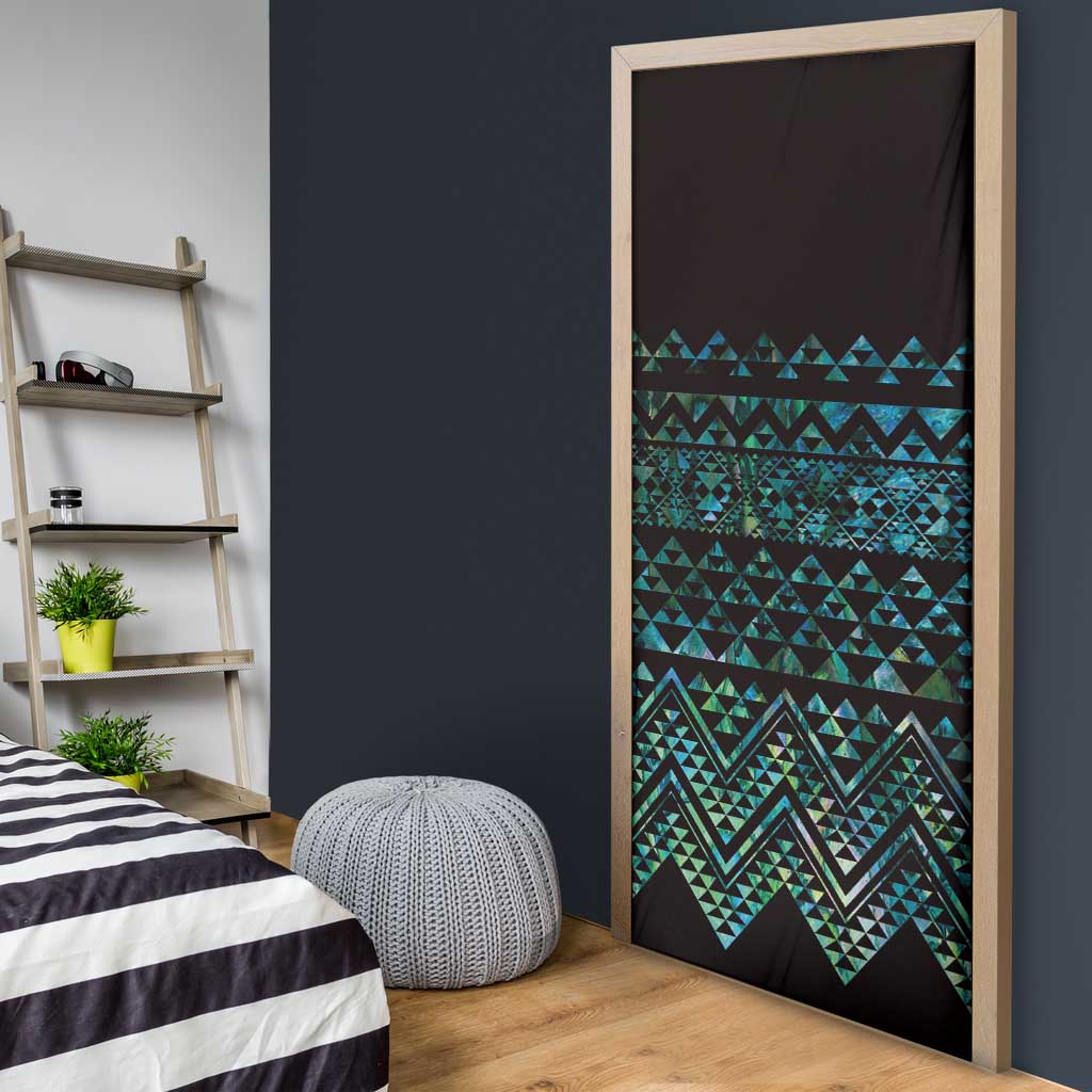Maori Niho Taniwha Te Wheiao Door Cover Paua Shell - Polynesian Pride