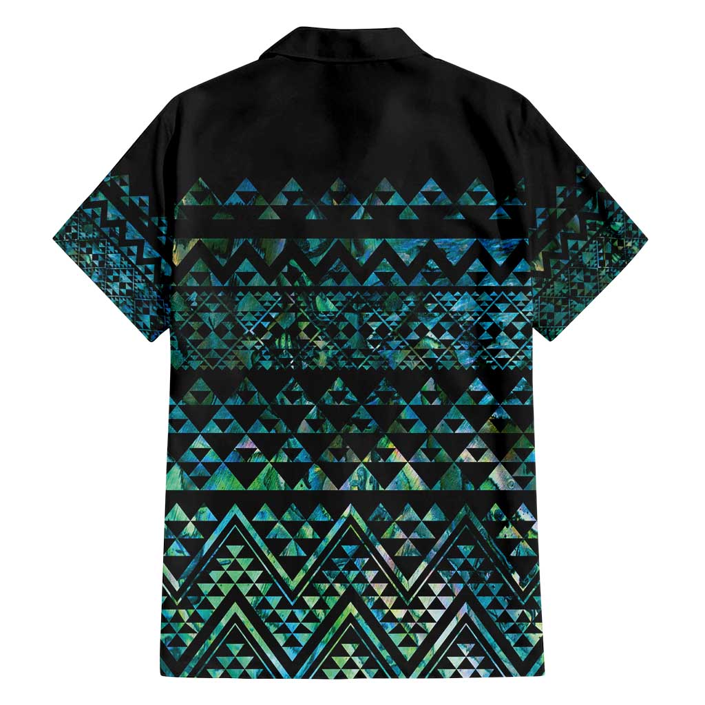 Maori Niho Taniwha Te Wheiao Family Matching Long Sleeve Bodycon Dress and Hawaiian Shirt Paua Shell - Polynesian Pride