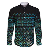 Maori Niho Taniwha Te Wheiao Family Matching Off Shoulder Short Dress and Hawaiian Shirt Paua Shell - Polynesian Pride