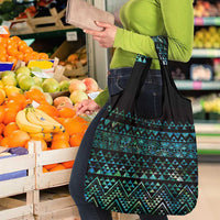 Maori Niho Taniwha Te Wheiao Grocery Bag Paua Shell - Polynesian Pride