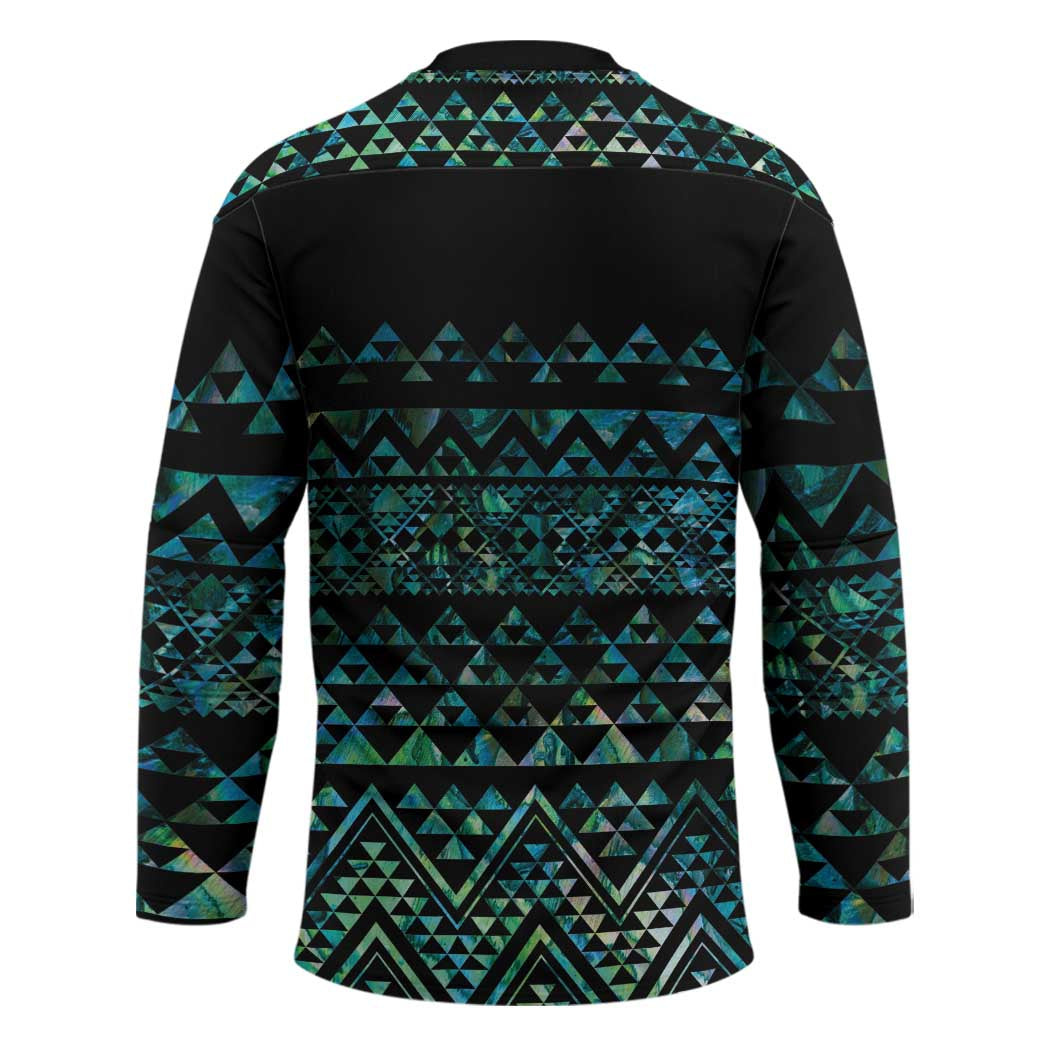 Maori Niho Taniwha Te Wheiao Hockey Jersey Paua Shell LT7 - Polynesian Pride