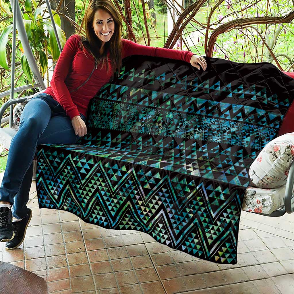 Maori Niho Taniwha Te Wheiao Quilt Paua Shell - Polynesian Pride