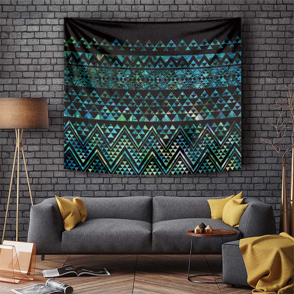 Maori Niho Taniwha Te Wheiao Tapestry Paua Shell LT7 Colorful - Polynesian Pride