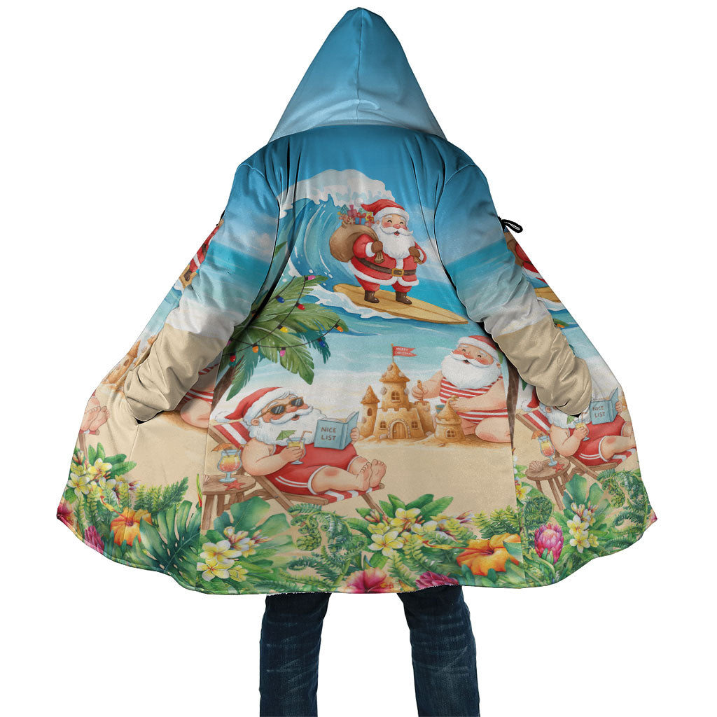 Tropical Christmas Funny Santa Cloak Beach Vacation