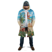 Tropical Christmas Funny Santa Cloak Beach Vacation