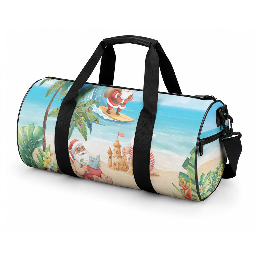 Tropical Christmas Funny Santa Duffle Bag Beach Vacation