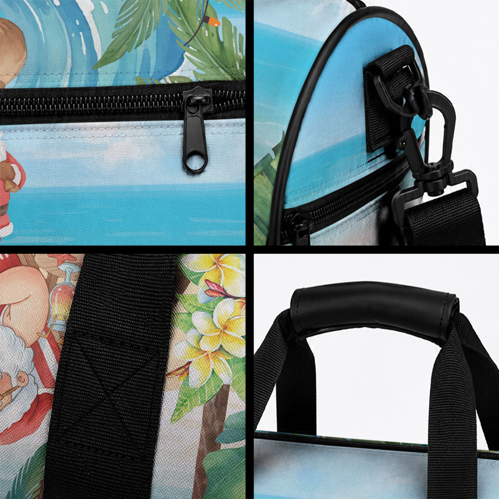 Tropical Christmas Funny Santa Duffle Bag Beach Vacation