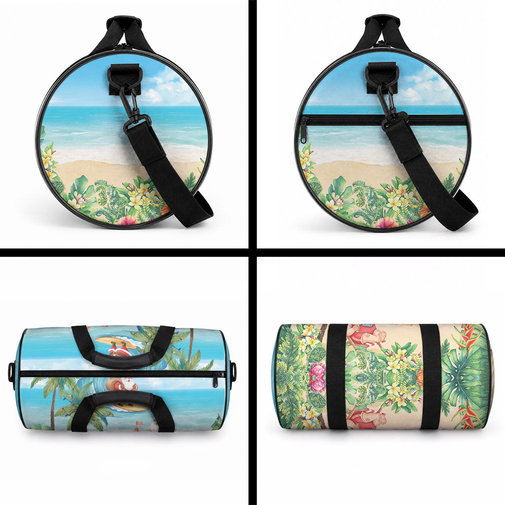 Tropical Christmas Funny Santa Duffle Bag Beach Vacation