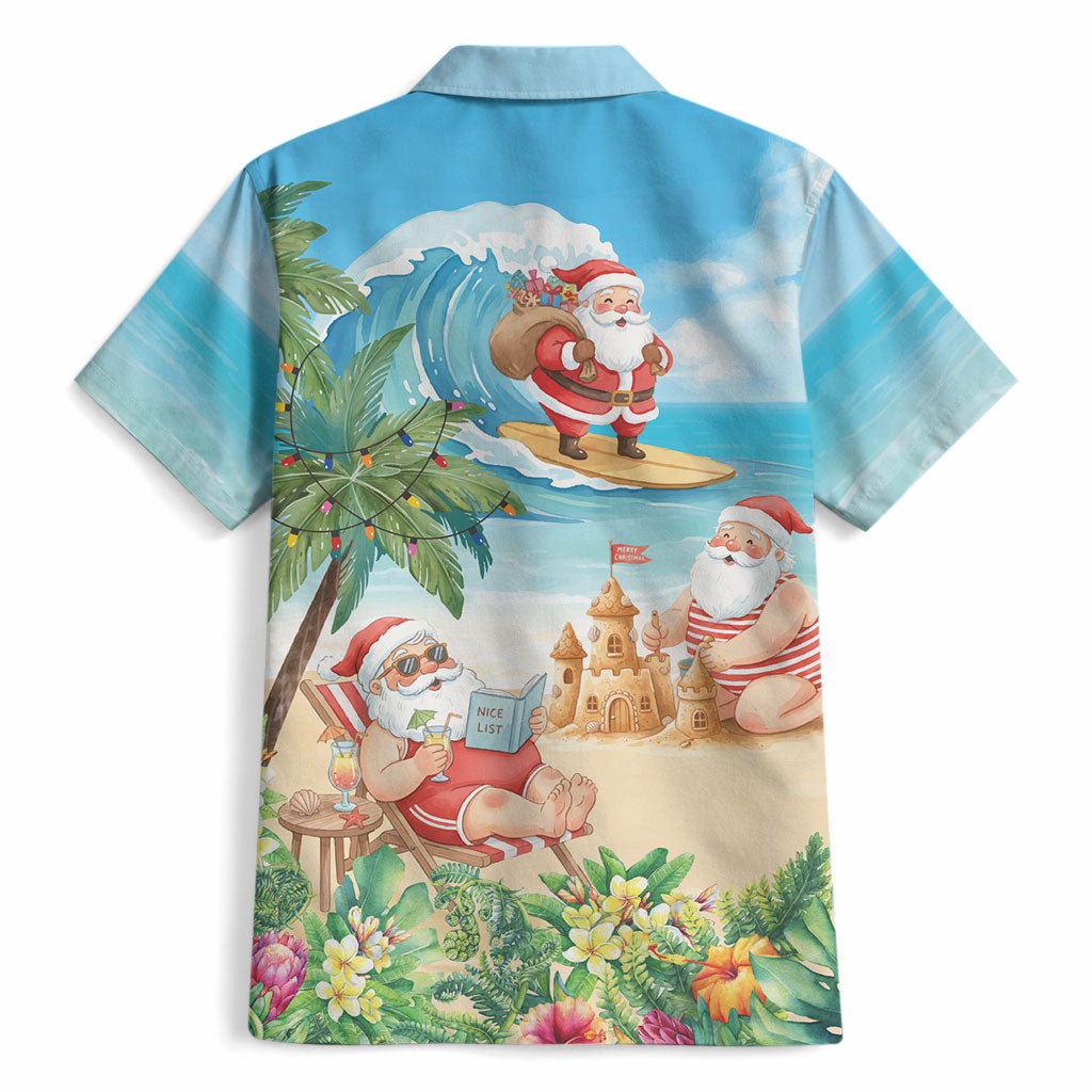 Tropical Christmas Funny Santa Hawaiian Shirt Beach Vacation LT7 - Polynesian Pride