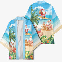 Tropical Christmas Funny Santa Kimono Beach Vacation