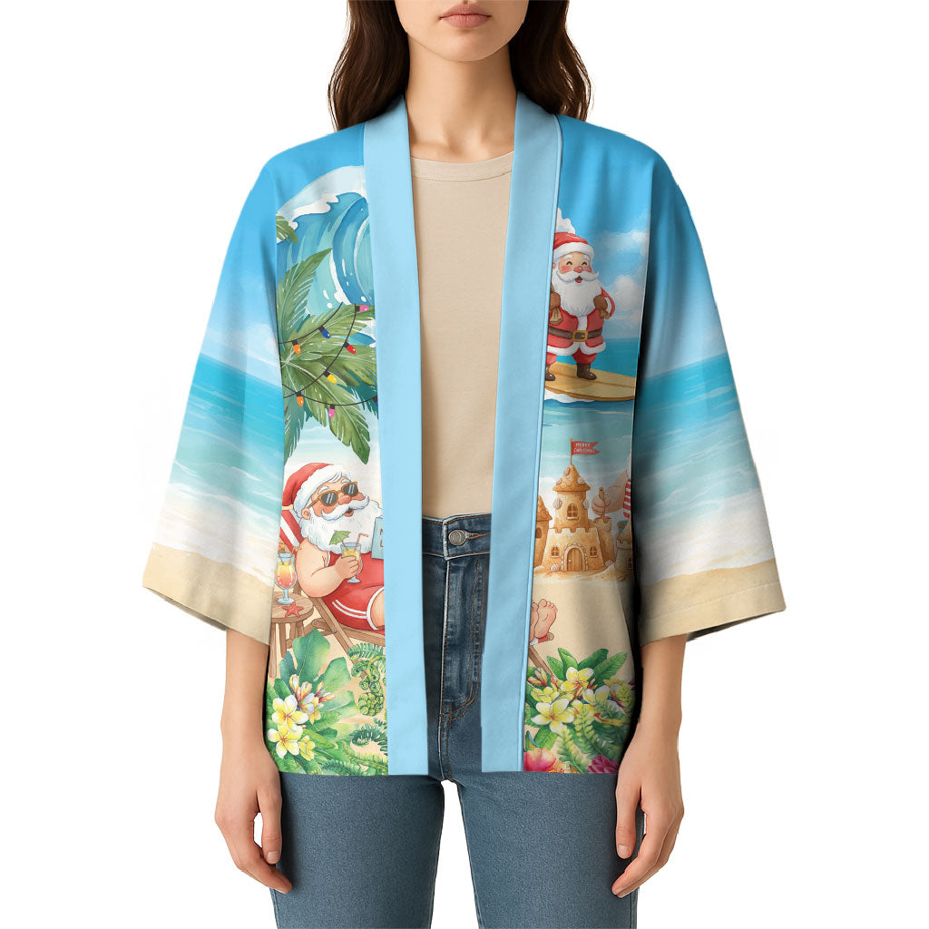 Tropical Christmas Funny Santa Kimono Beach Vacation