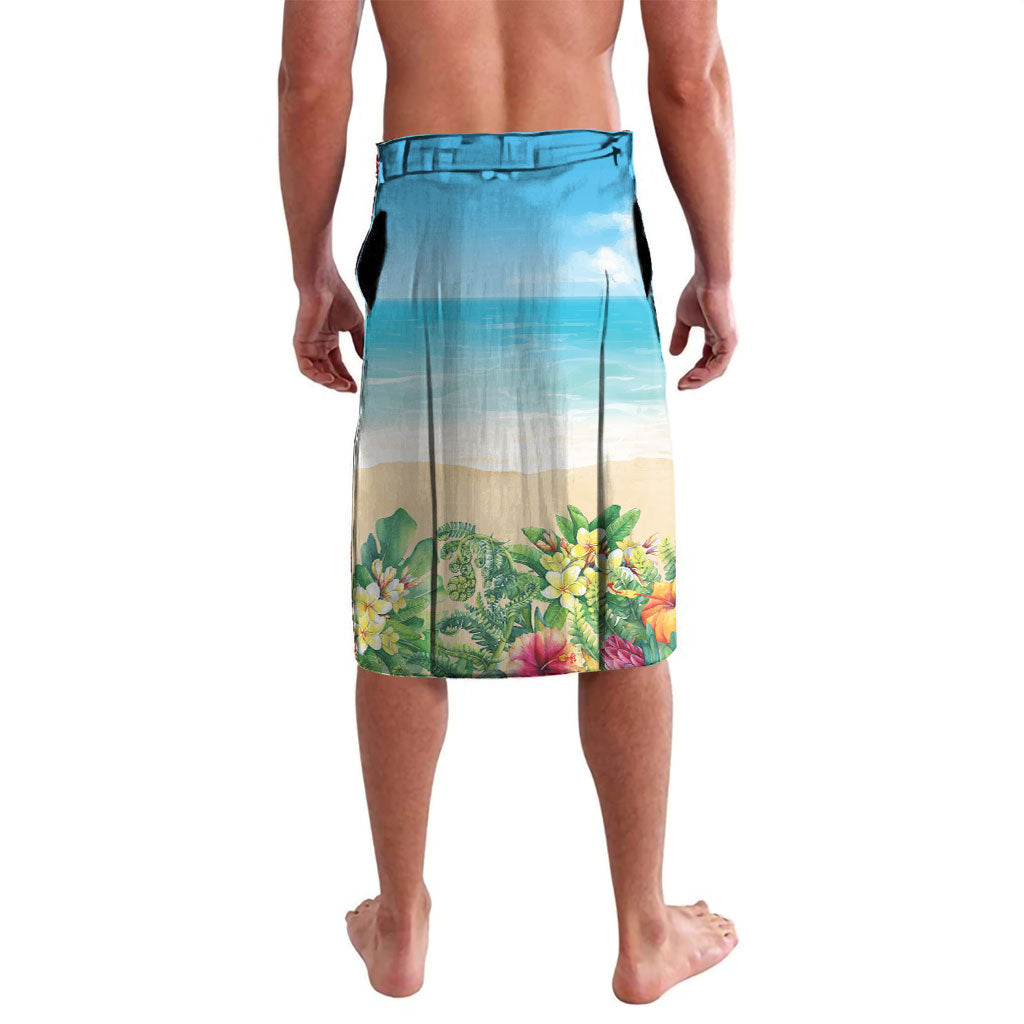 Tropical Christmas Funny Santa Lavalava Beach Vacation