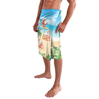 Tropical Christmas Funny Santa Lavalava Beach Vacation