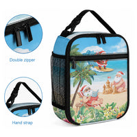 Tropical Christmas Funny Santa Lunch Bag Beach Vacation