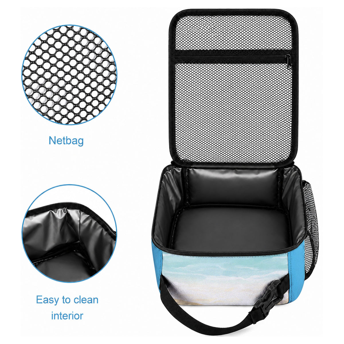 Tropical Christmas Funny Santa Lunch Bag Beach Vacation