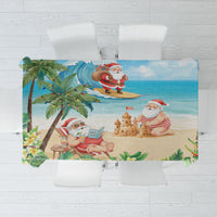 Tropical Christmas Funny Santa Tablecloth Beach Vacation