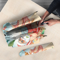Tropical Christmas Funny Santa Umbrella Beach Vacation