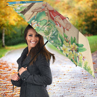Tropical Christmas Funny Santa Umbrella Beach Vacation