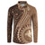 Papua New Guinea Oro Tapa Motif Button Sweatshirt Classic