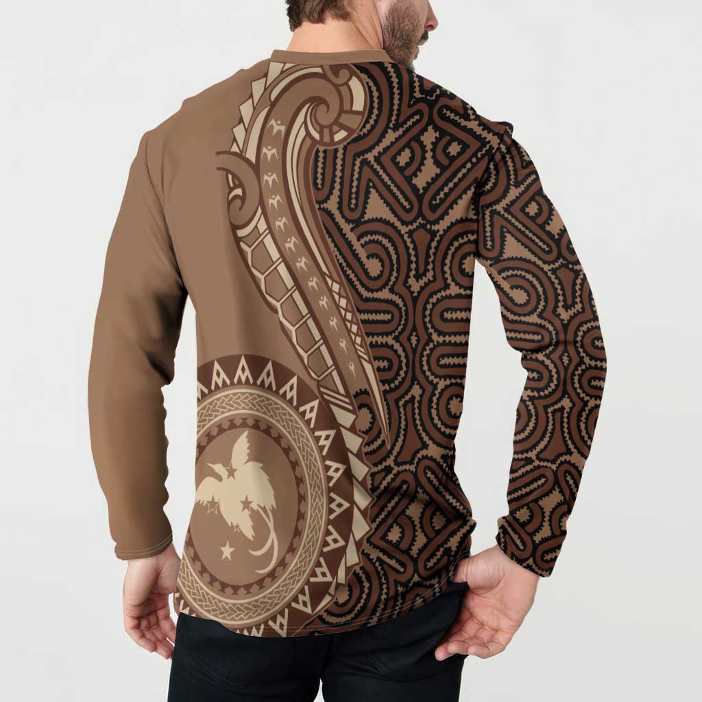 Papua New Guinea Oro Tapa Motif Button Sweatshirt Classic