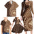 Papua New Guinea Oro Tapa Motif Family Matching Long Sleeve Bodycon Dress and Hawaiian Shirt Classic