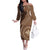 Papua New Guinea Oro Tapa Motif Family Matching Off The Shoulder Long Sleeve Dress and Hawaiian Shirt Classic