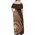 Papua New Guinea Oro Tapa Motif Family Matching Off Shoulder Maxi Dress and Hawaiian Shirt Classic