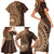 Papua New Guinea Oro Tapa Motif Family Matching Short Sleeve Bodycon Dress and Hawaiian Shirt Classic