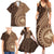 Papua New Guinea Oro Tapa Motif Family Matching Summer Maxi Dress and Hawaiian Shirt Classic