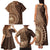 Papua New Guinea Oro Tapa Motif Family Matching Tank Maxi Dress and Hawaiian Shirt Classic