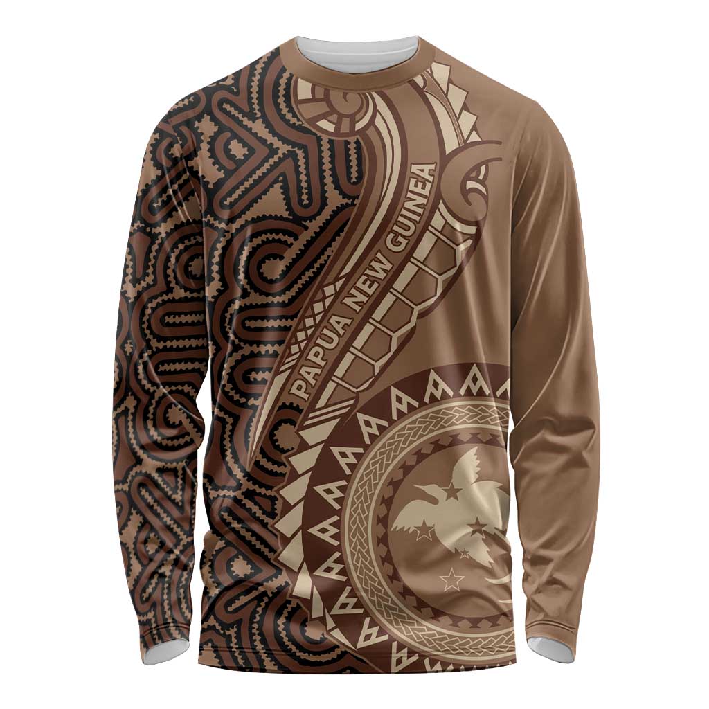 Papua New Guinea Oro Tapa Motif Long Sleeve Shirt Classic