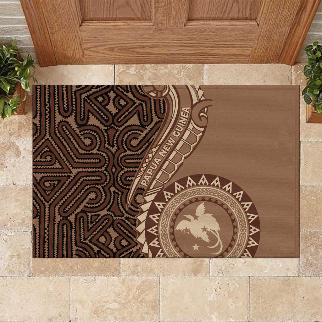 Papua New Guinea Oro Tapa Motif Rubber Doormat Classic