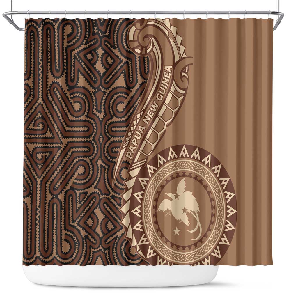 Papua New Guinea Oro Tapa Motif Shower Curtain Classic