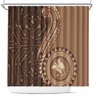 Papua New Guinea Oro Tapa Motif Shower Curtain Classic