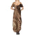 Papua New Guinea Oro Tapa Motif Summer Maxi Dress Classic