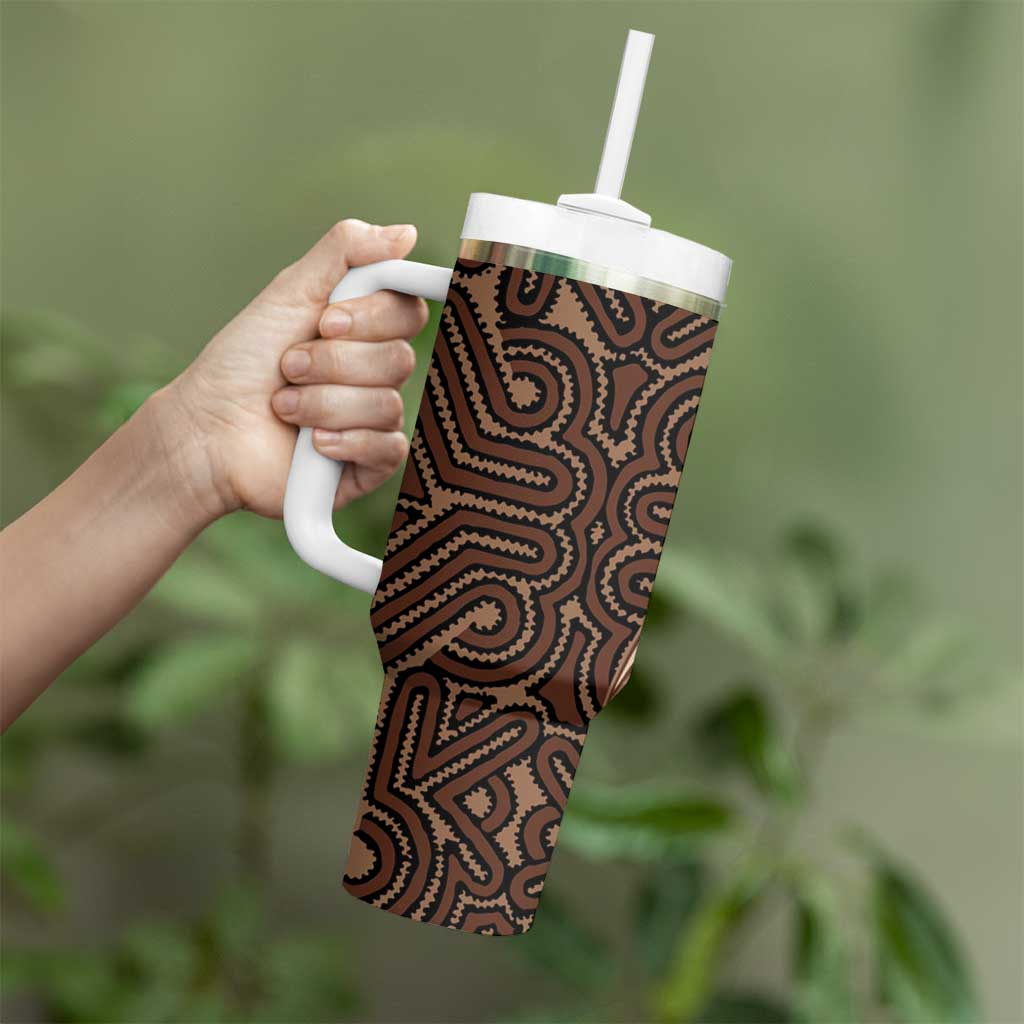 Papua New Guinea Oro Tapa Motif Tumbler With Handle Classic